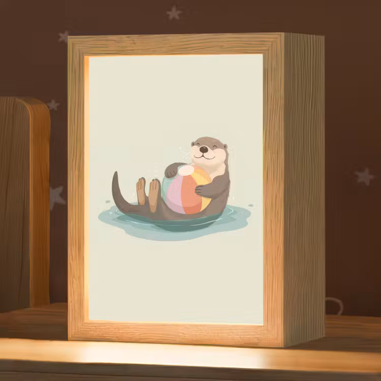 Nachtlampje - Otter - Strandbal - Kleurrijk — 1