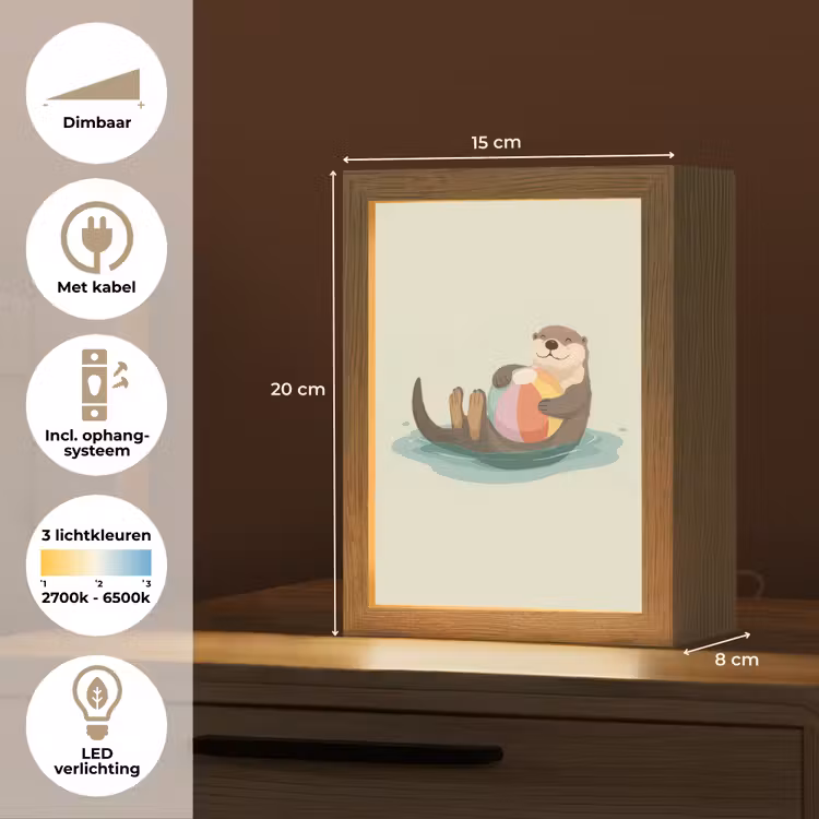 Nachtlampje - Otter - Strandbal - Kleurrijk — 2