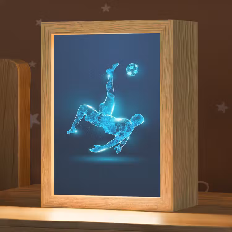 Nachtlampje - Voetballer - Blauw - Neon — 1