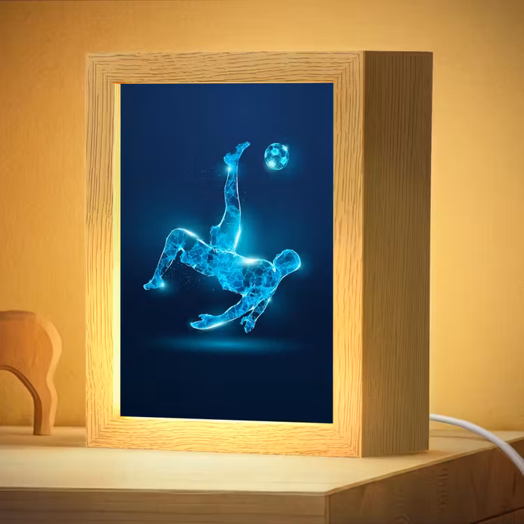 Nachtlampje - Voetballer - Blauw - Neon — 4