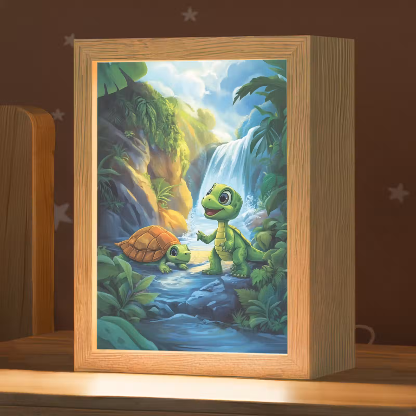Nachtlampje - Schildpad - Dino - Jungle - Waterval — 1