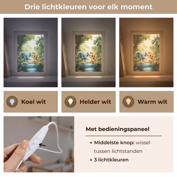 Nachtlampje - Olifant - Tijger - Bos - Jungle — 5