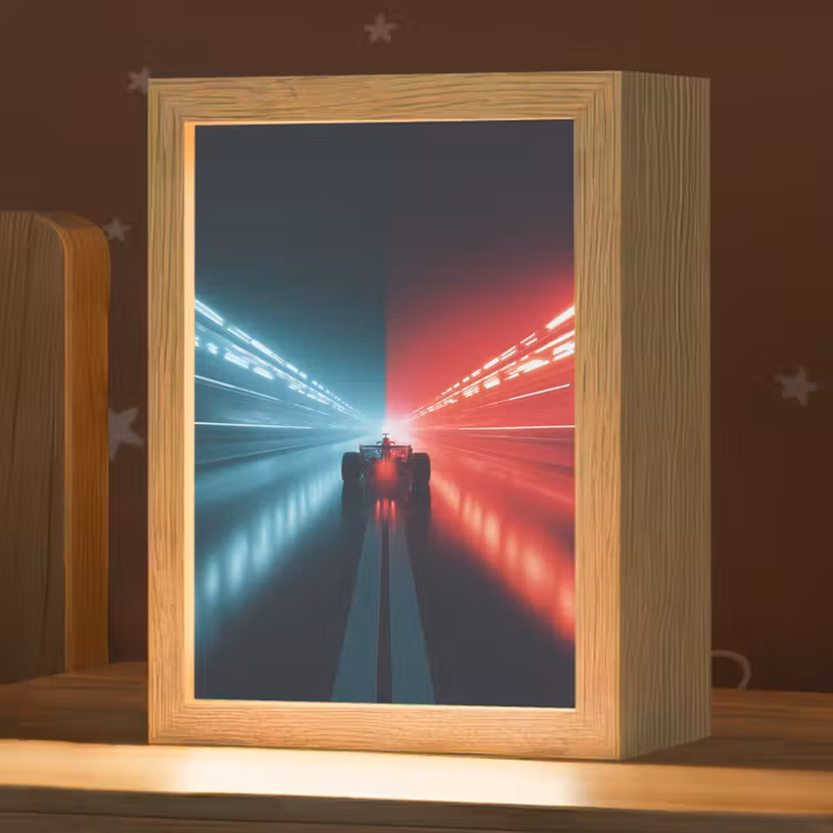 Nachtlampje - Raceauto - Rood - Blauw - Snelheid — 1