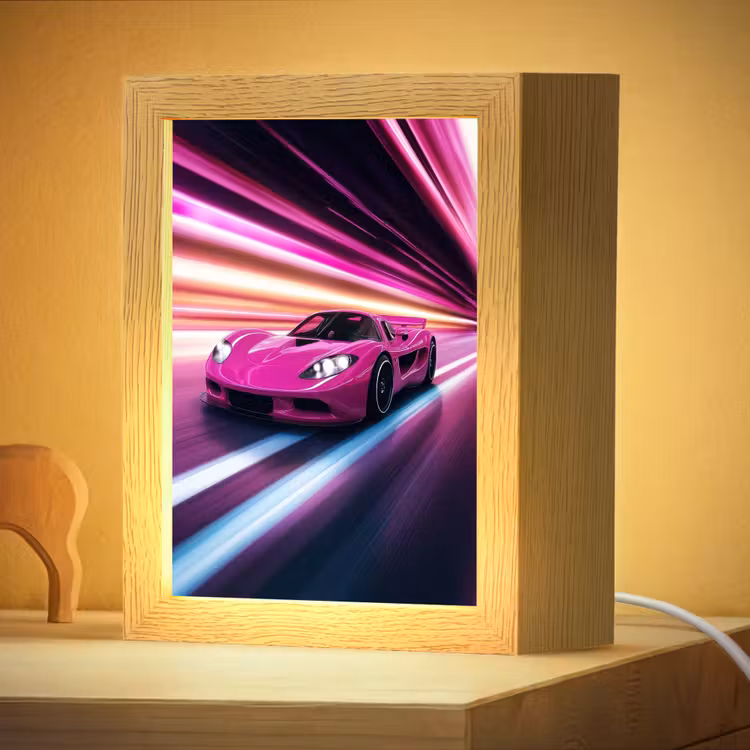 Nachtlampje - Raceauto - Roze - Neon — 4