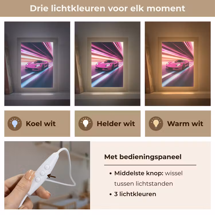 Nachtlampje - Raceauto - Roze - Neon — 5