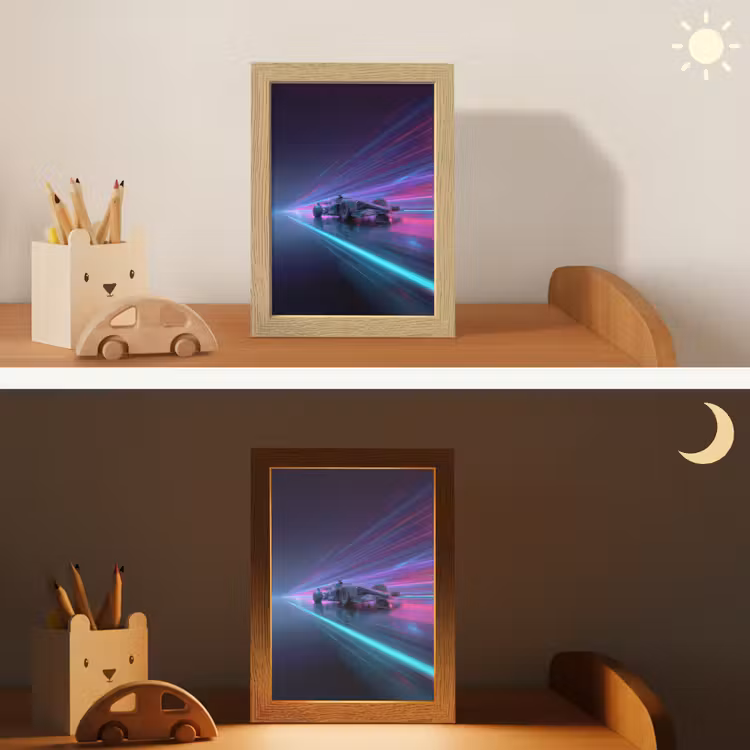 Nachtlampje - Racewagen - Neon - Snelheid - Paars — 7