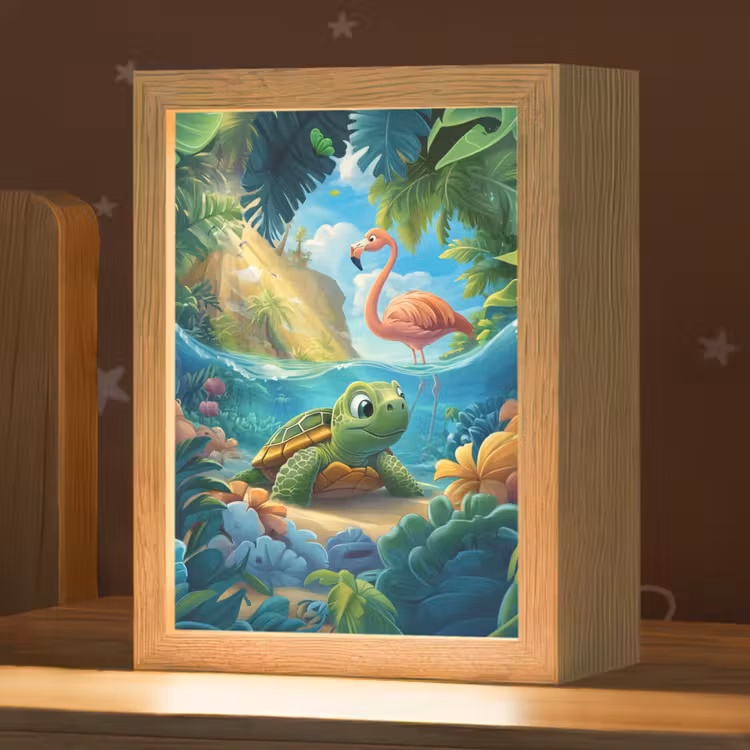 Nachtlampje - Schildpad - Flamingo - Tropisch - Oceaan — 1