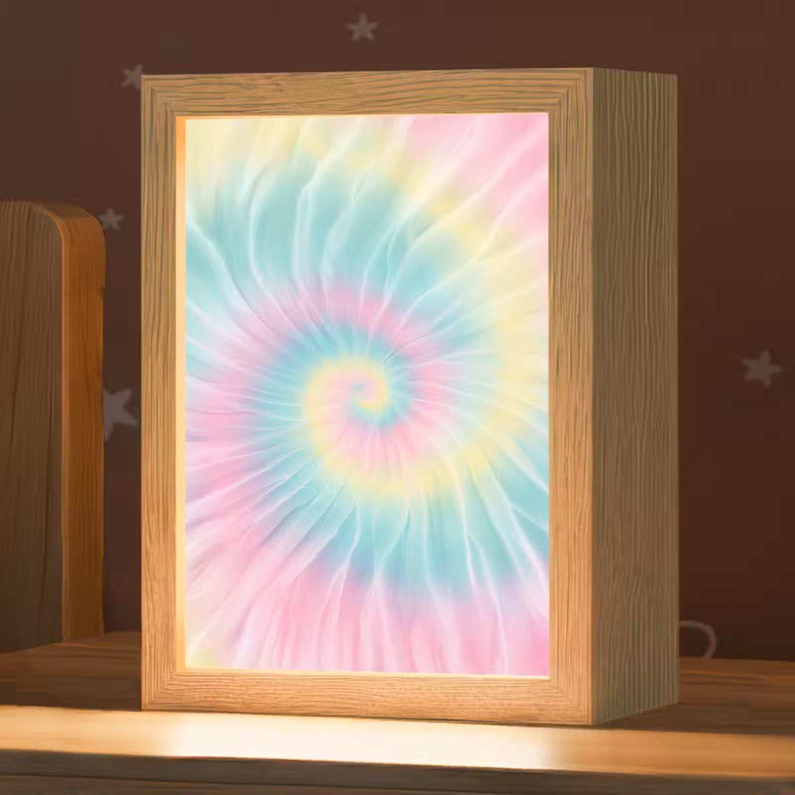 Nachtlampje - Pasteltinten - Tie dye - Roze — 1