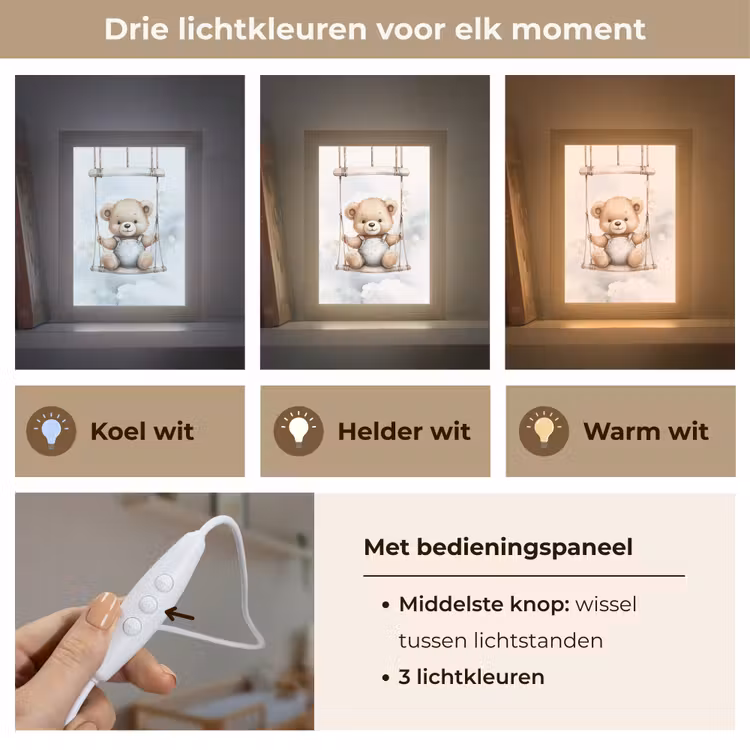 Nachtlampje - Beer - Baby - Dier - Kinderen — 5