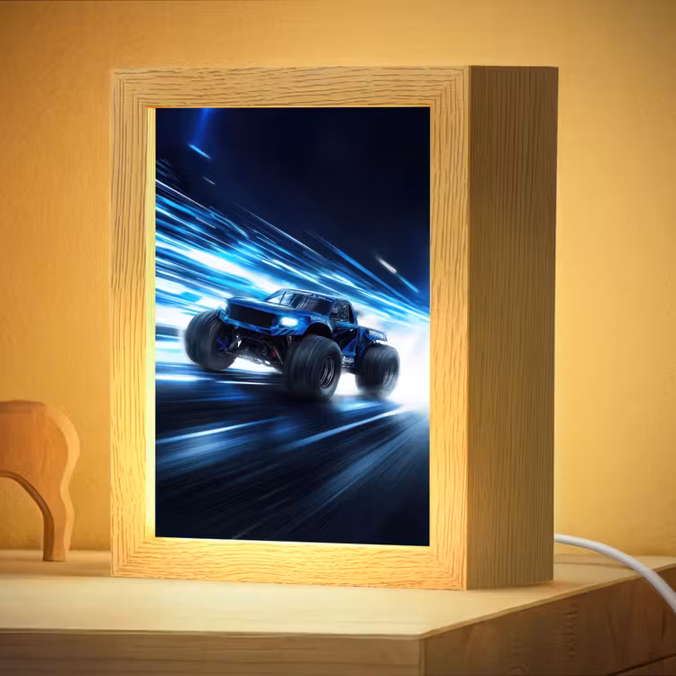 Nachtlampje - Monstertruck - Blauw - Neon - Lichten — 4