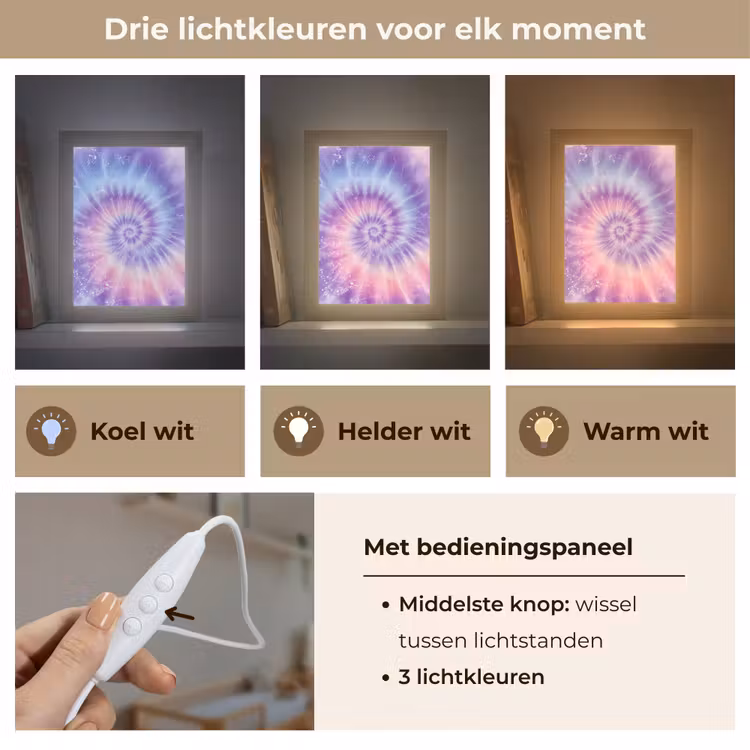 Nachtlampje - Pasteltinten - Paars - Spiraal - Marmer — 5