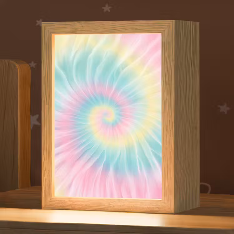 Nachtlampje - Pasteltinten - Tie dye - Roze — 1