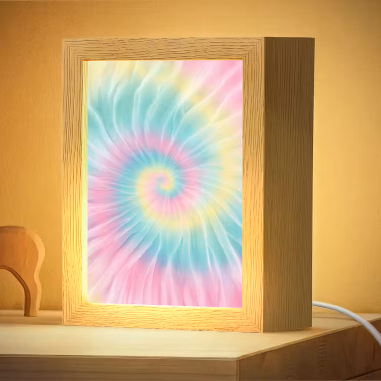 Nachtlampje - Pasteltinten - Tie dye - Roze — 4