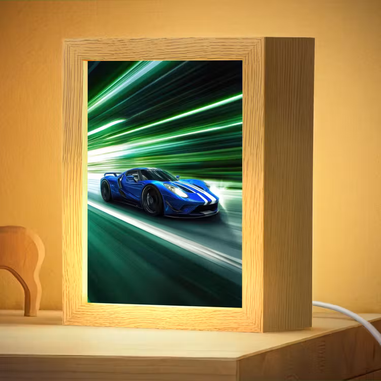 Nachtlampje - Race auto - Blauw - Groen — 4