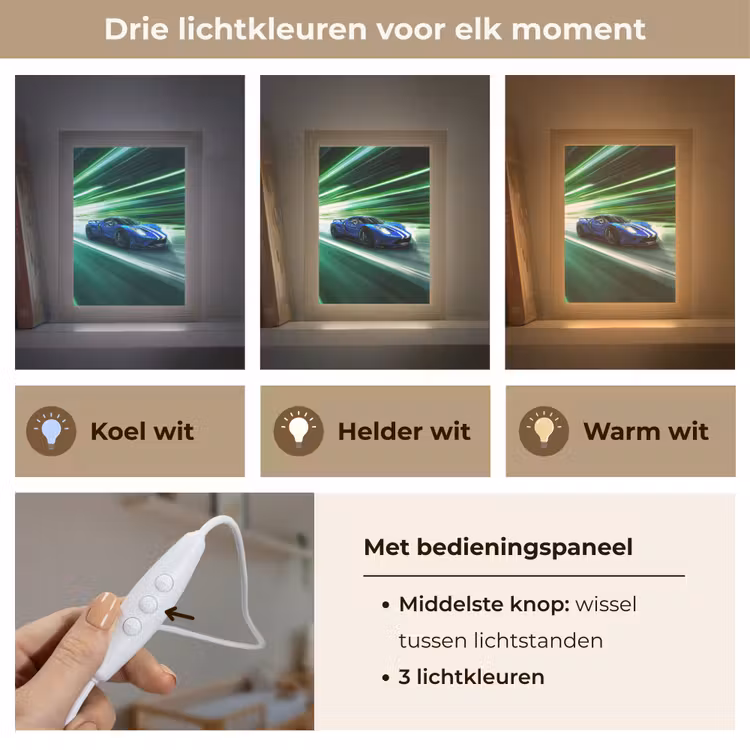 Nachtlampje - Race auto - Blauw - Groen — 5