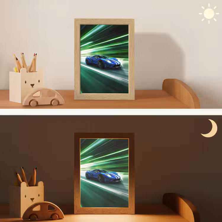 Nachtlampje - Race auto - Blauw - Groen — 7
