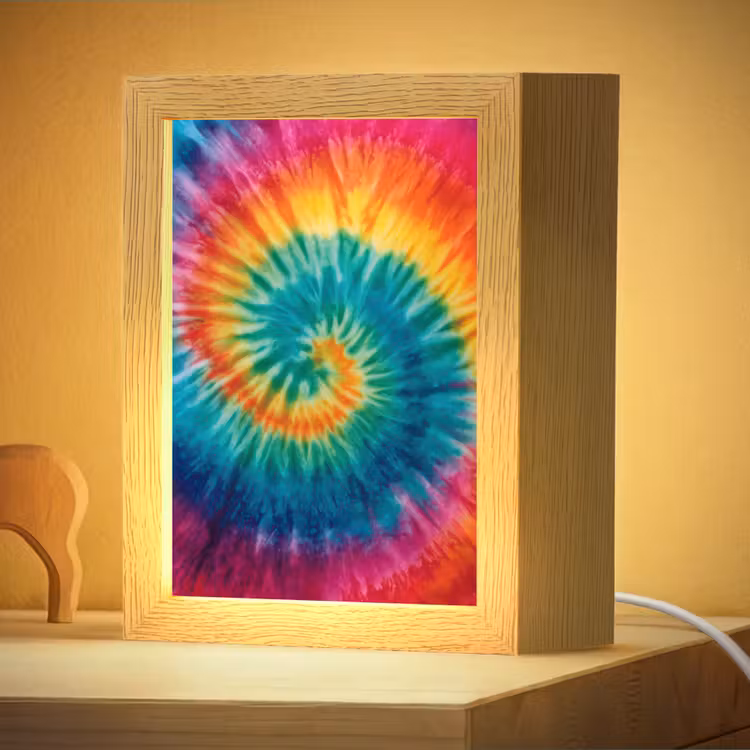 Nachtlampje - Regenboogkleuren - Tie dye - — 4