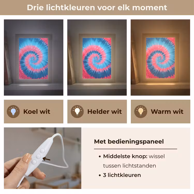 Nachtlampje - Spiraal - Roze - Draaiend — 5