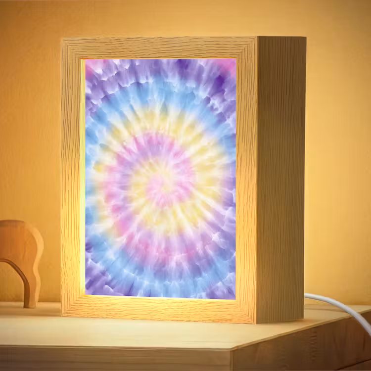 Nachtlampje - Spiraal - Tie dye - Pasteltinten — 4