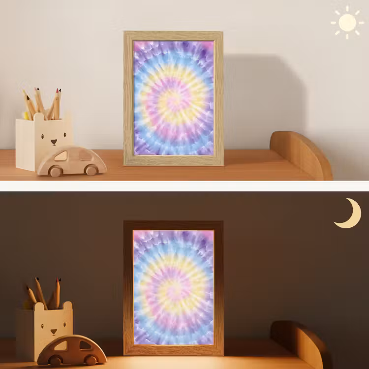 Nachtlampje - Spiraal - Tie dye - Pasteltinten — 7