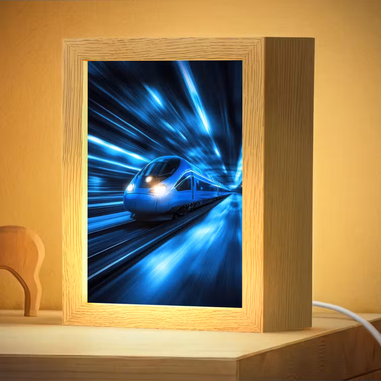 Nachtlampje - Trein - Blauw - Neon — 4
