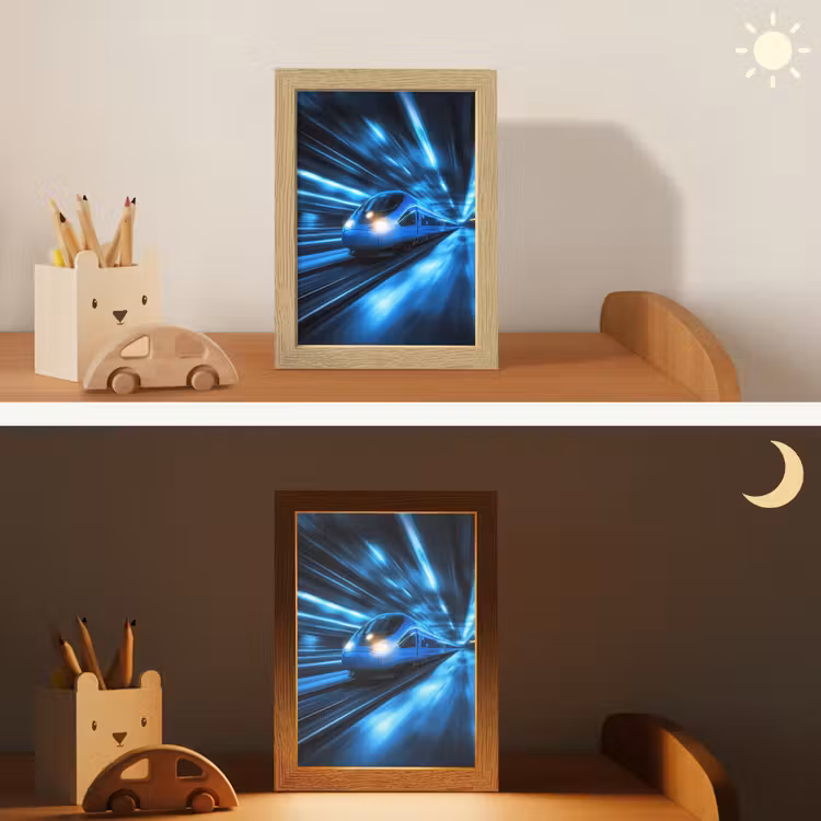 Nachtlampje - Trein - Blauw - Neon — 7