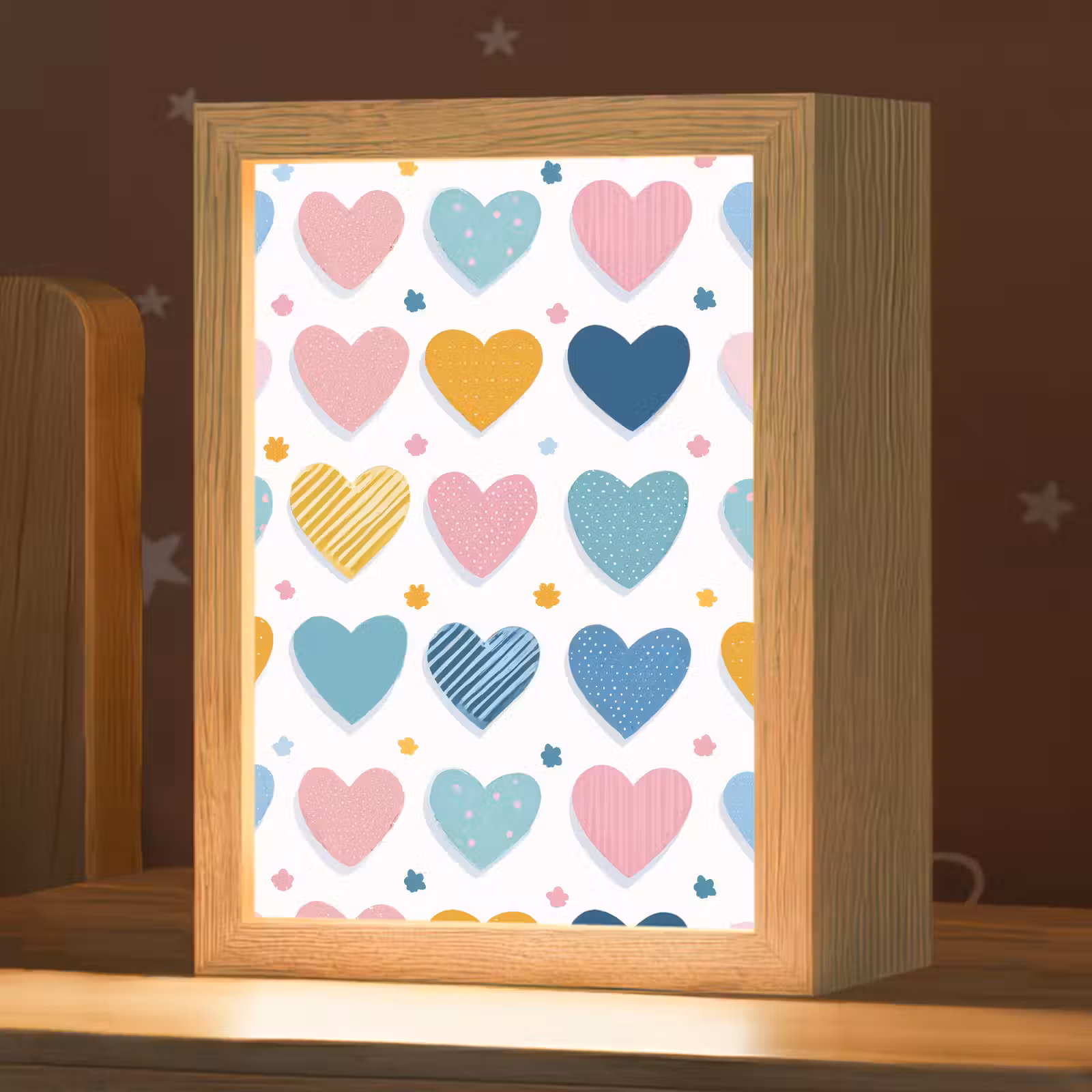 Nachtlampje - Hartjes - Pastel - Patroon — 1