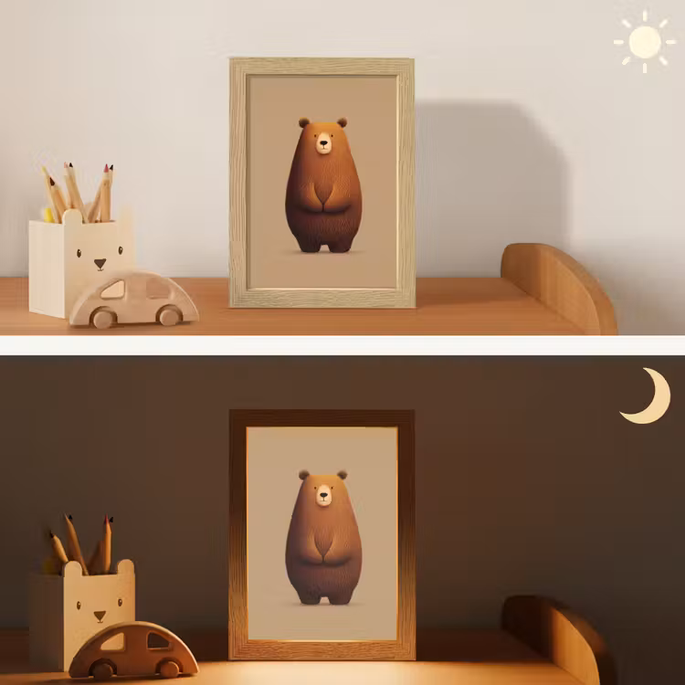 Nachtlampje - Beer - Minimalistisch - Bruin — 7