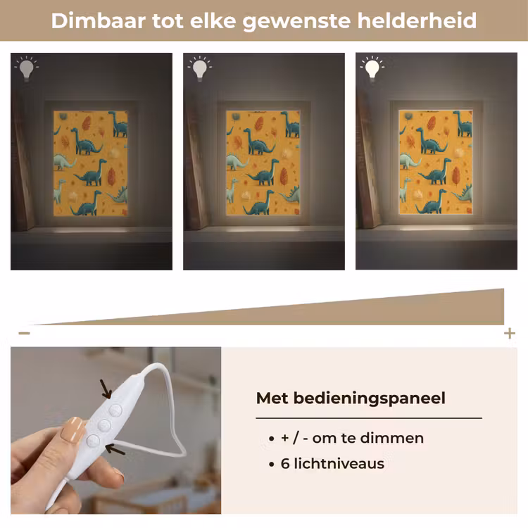 Nachtlampje - Dinosaurussen - Stekels - Herfstbladeren - Bruin — 6
