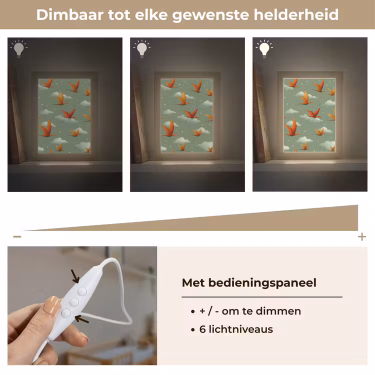 Nachtlampje - Dinosaurussen - Wolken - Sterren - Oranje — 6