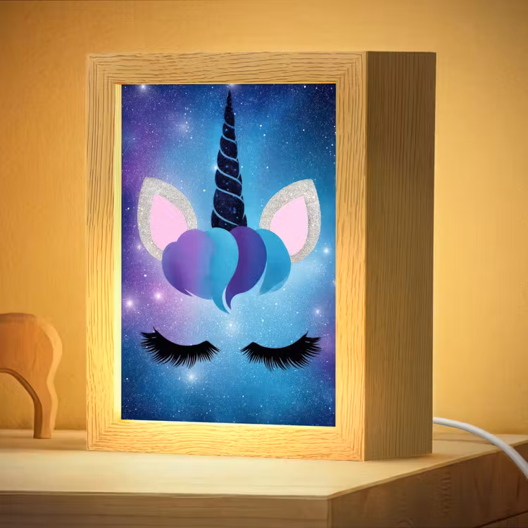 Nachtlampje - Eenhoorn - Sterren - Blauw — 4