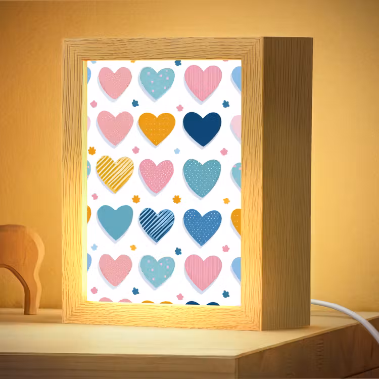 Nachtlampje - Hartjes - Pastel - Patroon — 4