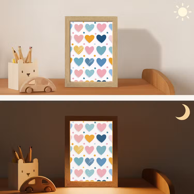Nachtlampje - Hartjes - Pastel - Patroon — 7