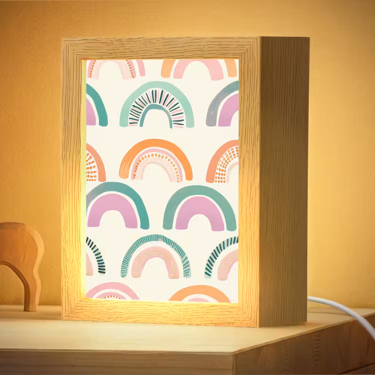 Nachtlampje - Regenboog - Pastel - Patroon — 4
