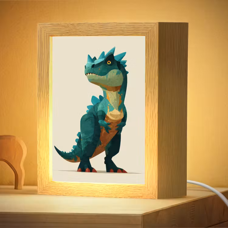 Nachtlampje - Stekels - Dino - Blauw - Gespierd — 4