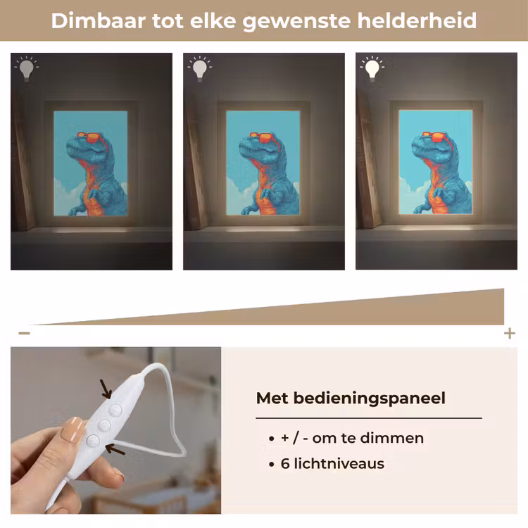 Nachtlampje - T-Rex - Blauw - Wolken - Zonnebril — 6