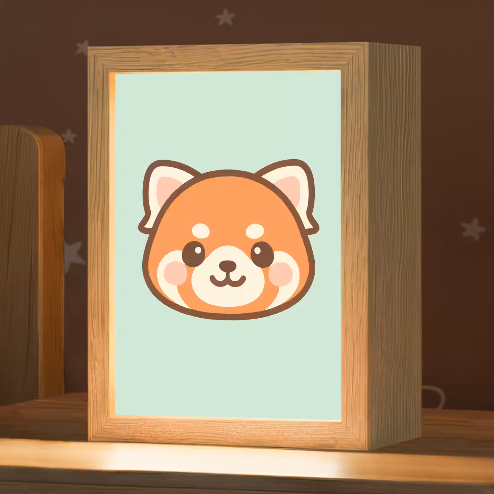 Nachtlampje - Rode panda - Groen - Cartoon — 1