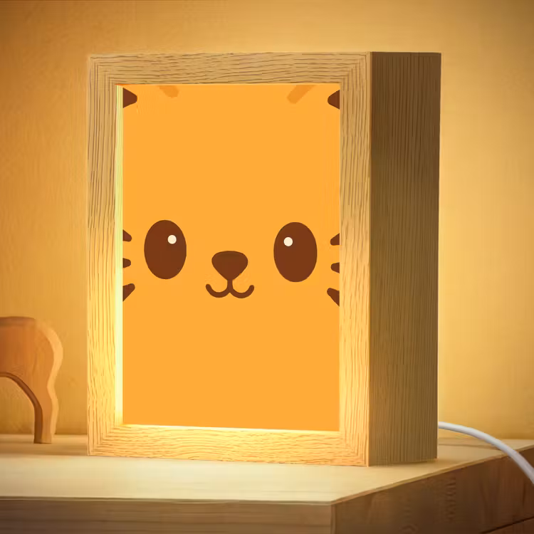 Nachtlampje - Kat - Simplistisch - Oranje - Vrolijk — 4