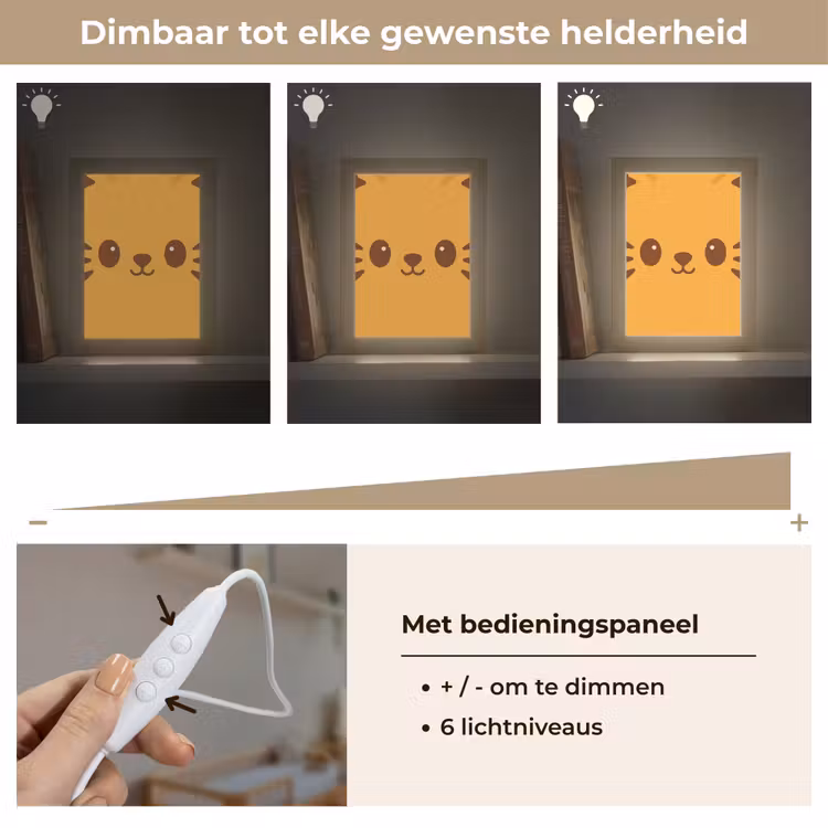 Nachtlampje - Kat - Simplistisch - Oranje - Vrolijk — 6