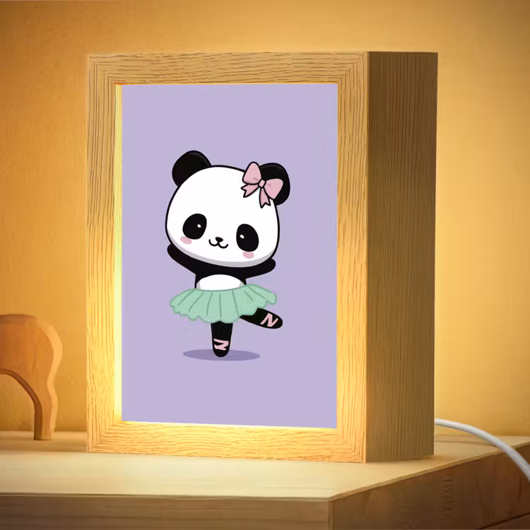 Nachtlampje - Panda - Paars - Sierlijk - Kawaii — 4