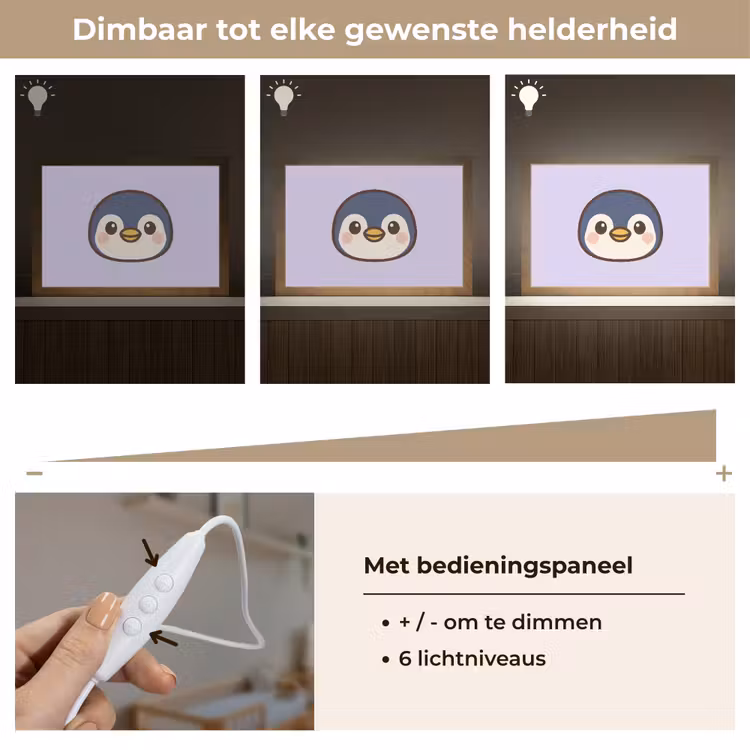 Nachtlampje - Pinguïn - Paars - Schattig — 6