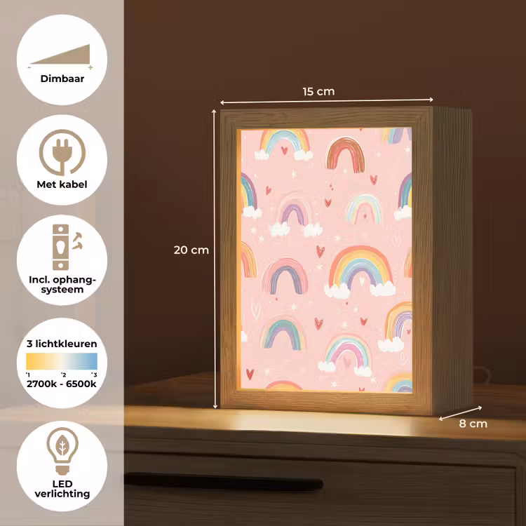 Nachtlampje - Regenboog - Patroon - Pastel — 2