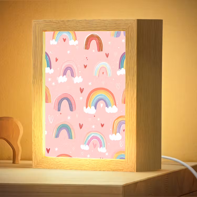 Nachtlampje - Regenboog - Patroon - Pastel — 4