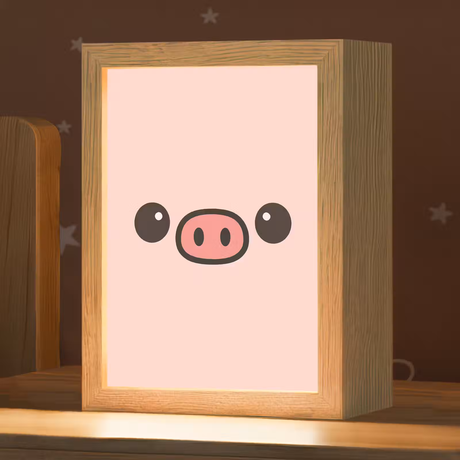 Nachtlampje - Varken - Roze - Minimalistisch — 1