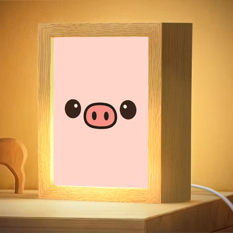 Nachtlampje - Varken - Roze - Minimalistisch — 4