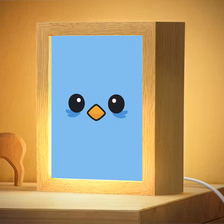 Nachtlampje - Vogel - Blauw - Eenvoudig — 4