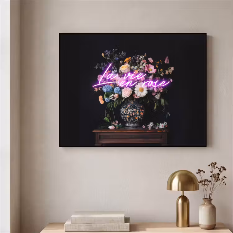 Art Frame - Neon - Vaas - Bloemen — 3