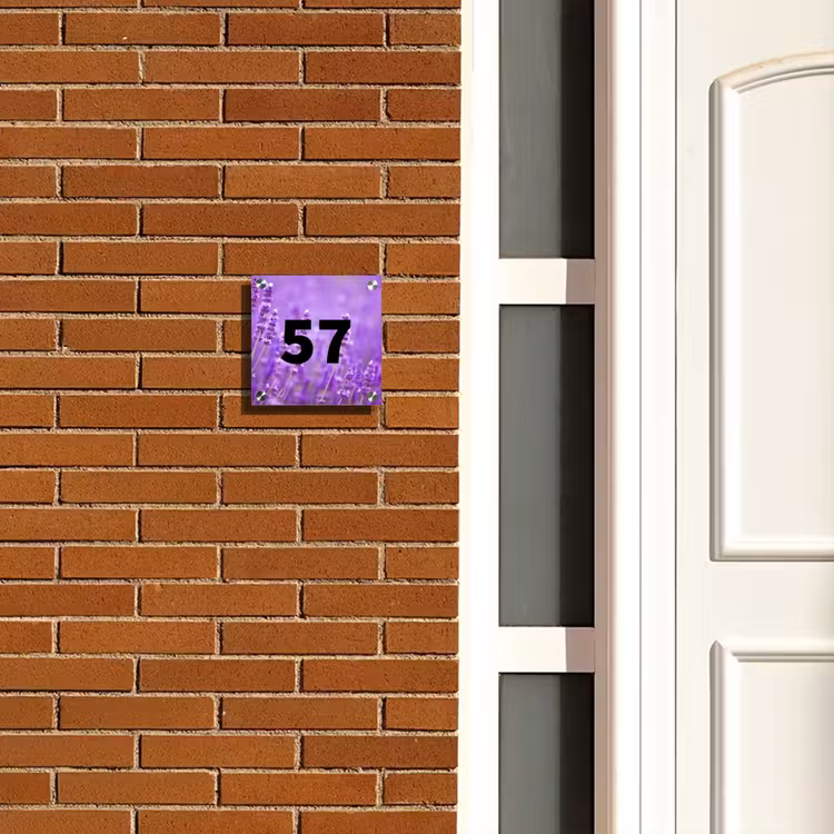 Naambordje voordeur - Vierkant - Lavendel - Traditioneel — 5