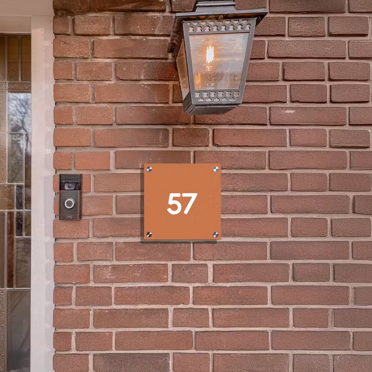 Naambordje voordeur - Vierkant - Terracotta - Traditioneel — 3