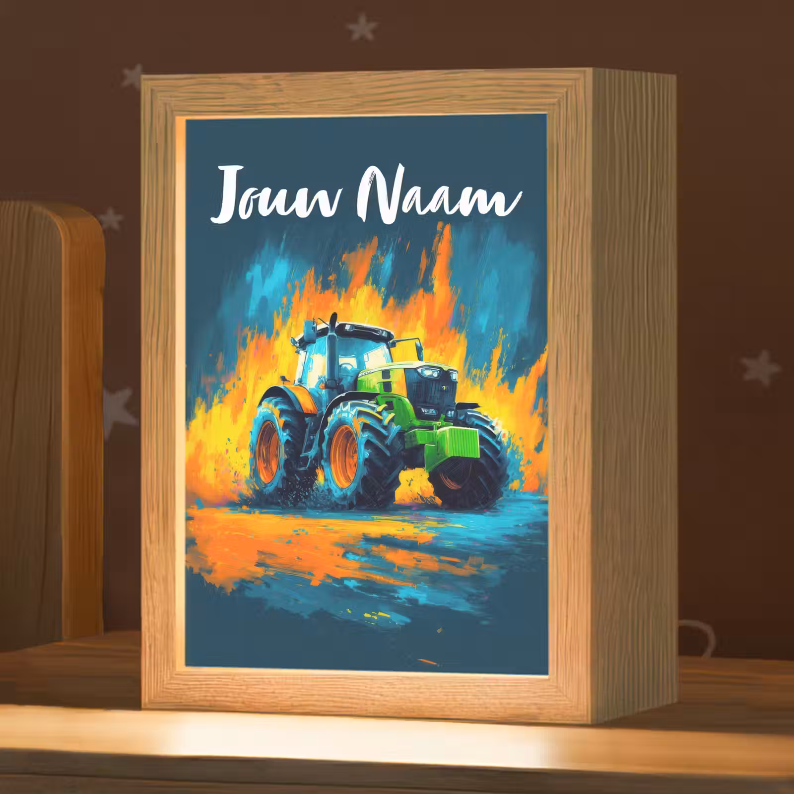 Nachtlampje met naam - Abstract - Tractor - Groen — 1